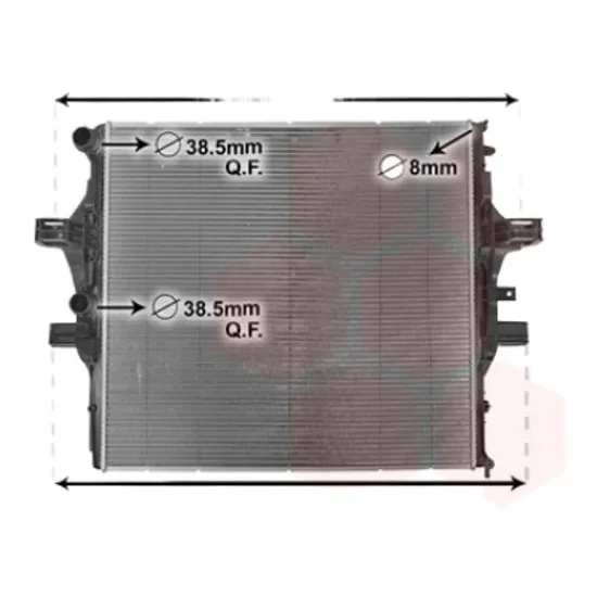 Radiator apa IVECO DAILY 5 2011->2014 Natural Power 35S14, 35C14, 40C14, 50C14, 65C14, 70C14 100KW 136CP , pentru motor F1CE0441A perioada 2011 2012,2013 2014
