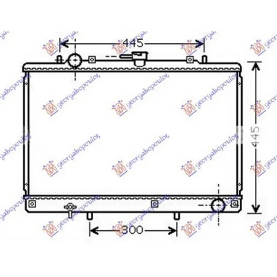 Radiator Motor MITSUBISHI PAJERO 2 1990->2000 Radiator apa 2.5 T.D diesel +/- AC (375x603x27) (KOYO) Perioada 1990 1991 1992 1993 1994 1995 1996 1997 1998 1999 2000