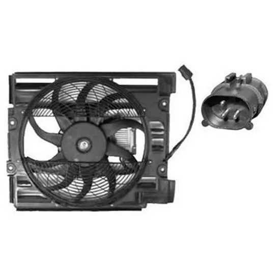 Ventilator Motor BMW 5 E39 1995->2003 Electroventilator complet pentru aer conditionat 1998-> (benzina/diesel)( 3 pini ), Perioada 1995 1996 1997 1998 1999 2000 2001 2002 2003