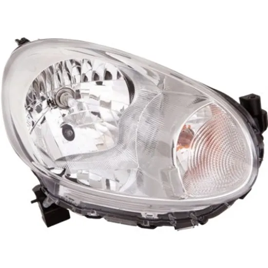 Far stanga NISSAN MICRA 4 2011->2015 perioada 2010 2011 2012 2013 2014 2015 pana la an de fabricatie 2014, fara motor reglaj, semnal transparent, cu reglaj electric, cu bec H4