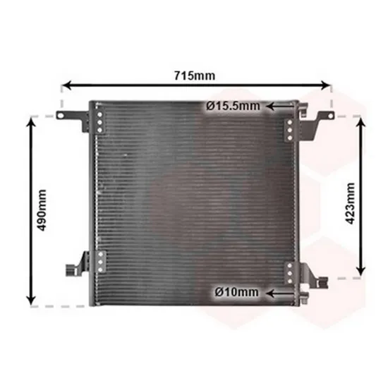 Radiator Aer Conditionat MERCEDES M-CLASS W163 1998->2005 Radiator aer conditionat (51x53.5x16) 00-05 Perioada 2000 2001 2002 2003 2004 2005