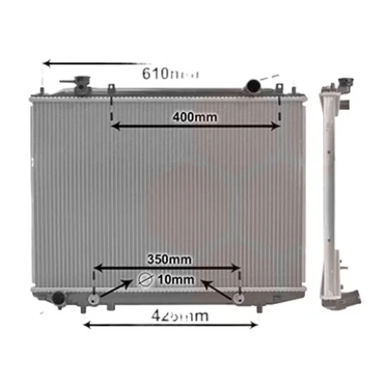 Radiator apa FORD RANGER 2005->2012 pentru 2.5 TDCi, 2.5 TDdi, perioada 2006 2007 2008 2009 2010 2011 2012