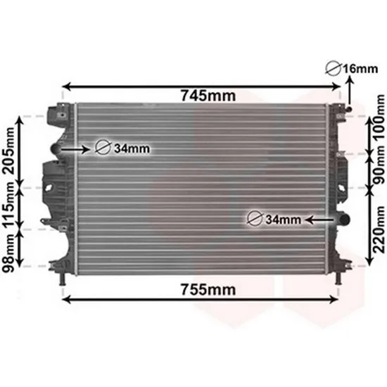 Radiator Motor FORD S-MAX 2015-> Radiator apa 1.0 EcoBoost/2.0 Hybrid/2.5 16v Perioada 2015 2016 2017 2018 2019