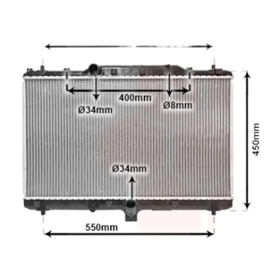 Radiator apa SUZUKI SX4 2006-> pentru 1.9 DDiS 4x4, perioada 2006 2007 2008 2009 2010 2011