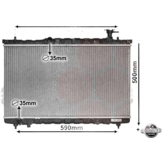 Radiator apa HYUNDAI SANTA FE 1 2001->2006 pentru 2.0 CRDi 4x4, perioada 2001 2002 2003 2004 2005 2006