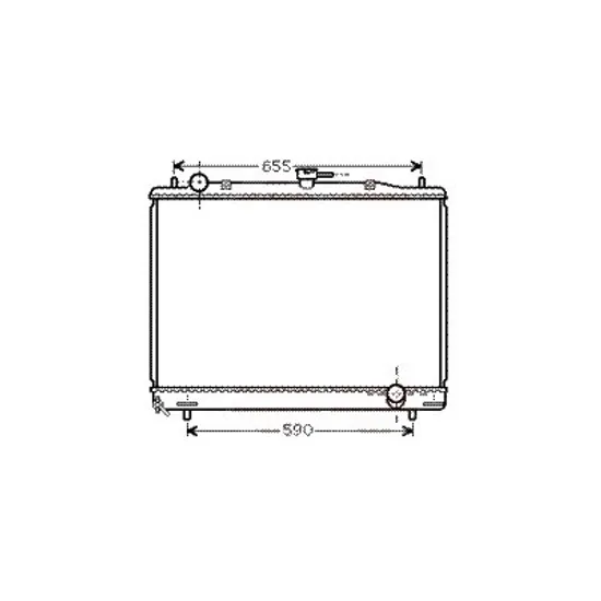 Radiator apa MITSUBISHI PAJERO 4 2006-> pentru 3.8 V6, 3.8 V6 tractiune integrala, perioada 2007 2008 2009 2010 2011 2012