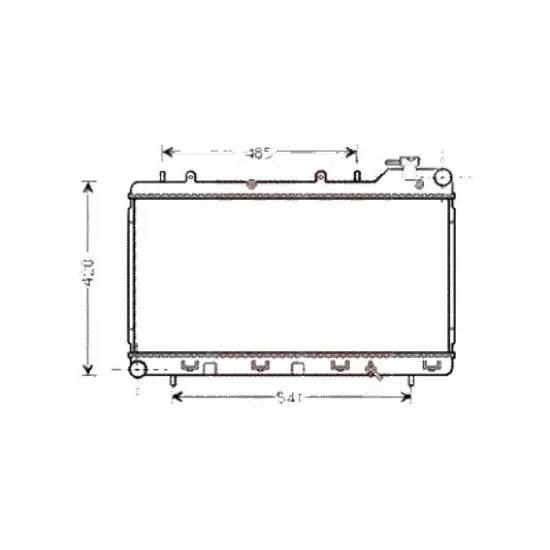 Radiator apa SUBARU FORESTER SF 1997->2002 pentru 2.0 AWD, perioada 1997 1998 1999 2000 2001 2002