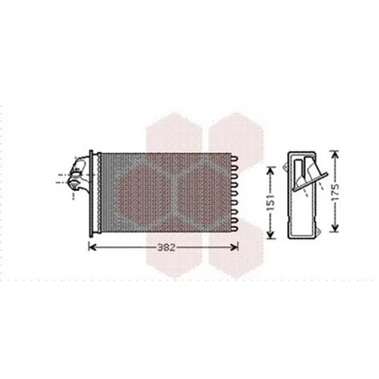 Radiator Incalzire MERCEDES VITO W638 1997->2003 Calorifer (M) cu/fara aer conditionat (343x182) VALEO TYPE Perioada 1997 1998 1999 2000 2001 2002 2003