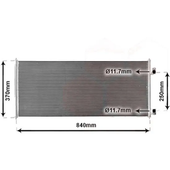 Radiator aer conditionat PEUGEOT BOXER 2006-> pentru 2.2 HDi 120, perioada 2006 2007 2008 2009 2010 2011