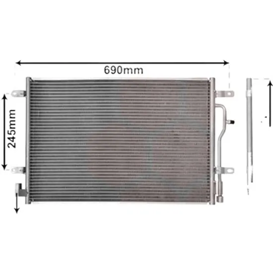 Radiator aer conditionat BMW 3 E46 1997->2005 pentru 320 i, perioada 1998 1999 2000 2001 2002 2003 2004 2005