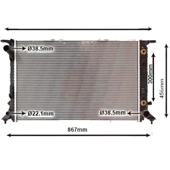 Radiator apa AUDI A5 Sportback 8TA 2009->2020 pentru 3.0 TFSI quattro, S5 quattro, perioada 2010 2011 2012 2013 2014 2015 2016 2017