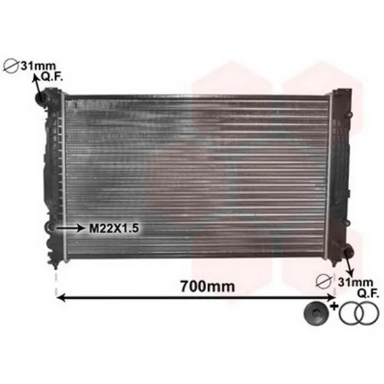 Radiator Motor AUDI A6 C5 1997->2005 Radiator apa 2.7 benzina AUTOMATIC (630x440x32) Perioada 1997 1998 1999 2000 2001 2002 2003 2004 2005