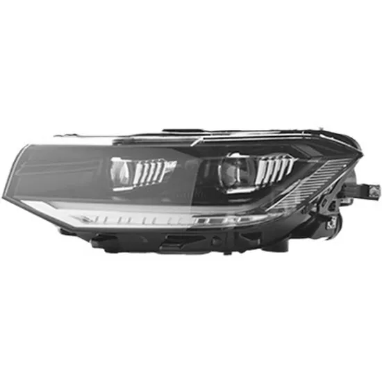 Far stanga VW T-CROSS 2018-> perioada 2018 2019 2020 2021 2022 2023 cu motor reglaj, fumuriu, cu reglaj electric, cu bec LED