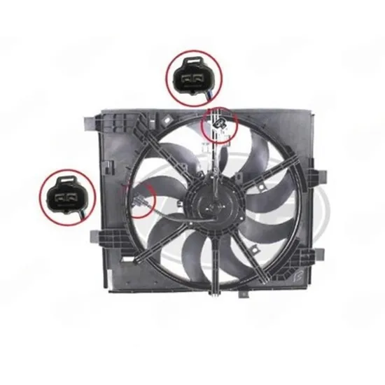 Ventilator Motor NISSAN JUKE F16 2019-> Ventilator 1.6 DIG-T benzina (2 mufe) (400 mm) (2+2 PIN) Perioada 2015 2016 2017 2018 2019