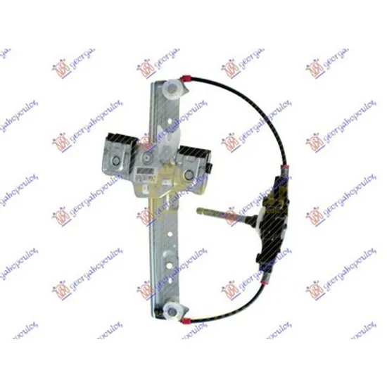 Macara Usa FORD FIESTA 5 JH 2008->2017 Macara usa spate manuala (EUROPE) dreapta, Perioada 2008 2009 2010 2011 2012 2013 2014 2015 2016 2017