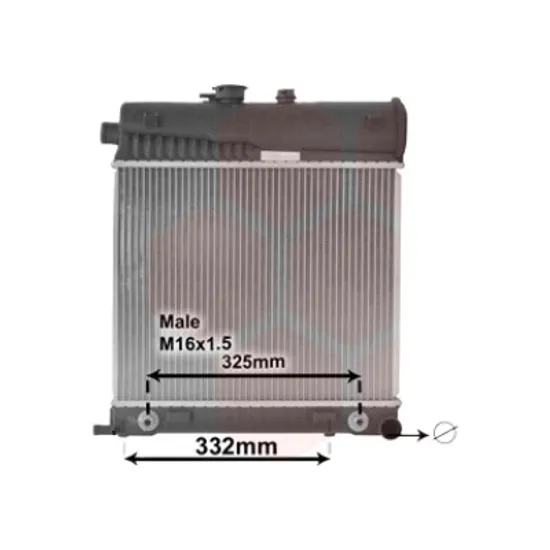 Radiator apa MERCEDES E-CLASS W210 1995->2002 pentru E 200 Kompressor, perioada 1997 1998 1999 2000 2001 2002
