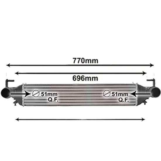 Intercooler FIAT 500X 2014-> pentru 1.3 D Multijet , perioada 2014 2015 2016 2017 2018 2019