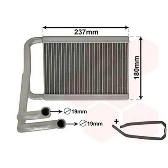 Radiator Incalzire HYUNDAI ix35 / TUCSON 2009-> Calorifer (BR) (145x225x20) Perioada 2010 2011 2012 2013 2014 2015 2016