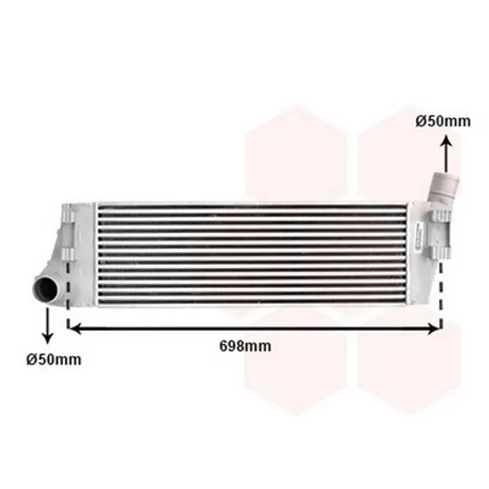 Intercooler RENAULT MEGANE 2 2002->2010 Radiator intercooler 1,5 - 1,9 DCi 584x187x50 Perioada 2002 2003 2004 2005 2006 2007 2008