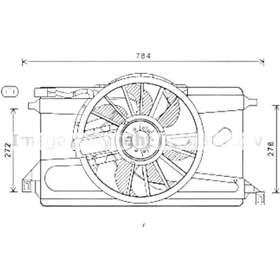 Ventilator motor FORD FOCUS 2 2004->2013 pentru 2.5 i XR5 Turbo, 2.5 ST, perioada 2005 2006 2007 2008 2009 2010 2011 2012