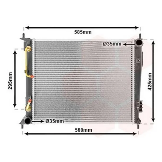 Radiator Motor KIA SOUL 1 2009->2014 Radiator apa 1.6 CRDi diesel cv automata (480x415) Perioada 2009 2010 2011 2012 2013