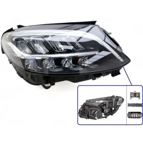 Faruri MERCEDES C-CLASS W205 2013-> Far MULTIBEAM LED (fara LOGO) (E) (DEPO) DREAPTA Perioada 2015 2016 2017 2018