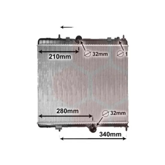 Radiator apa DS DS5 2015->2018 pentru 2.0 Hybrid4 4x4, perioada 2015 2016 2017 2018