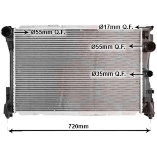 Radiator apa MERCEDES SL R231 2012-> 400, 450 270KW 367CP , pentru motor M 276.825 perioada 2016 2017,2018,2019,2020 2021