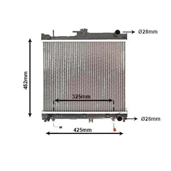 Radiator apa SUZUKI JIMNY SN 1998-> pentru 1.3 16V 4x4, perioada 2005 2006 2007 2008 2009 2010