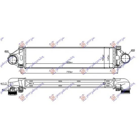 Intercooler LAND ROVER DISCOVERY SPORT 2014-> Radiator intercooler 2.0T/3.0T6 - 2.0D/2.4D5 Perioada 2014 2015 2016 2017 2018