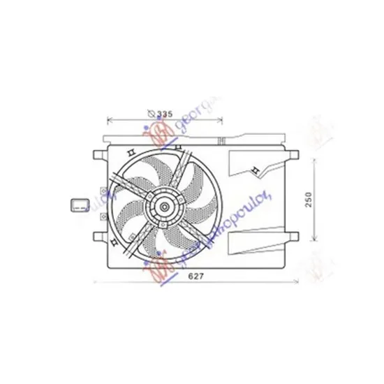 Ventilator Motor CITROEN NEMO 2008-> Electroventilator racire complet (benzina)-AC Perioada 2008 2009 2010 2011 2012 2013 2014