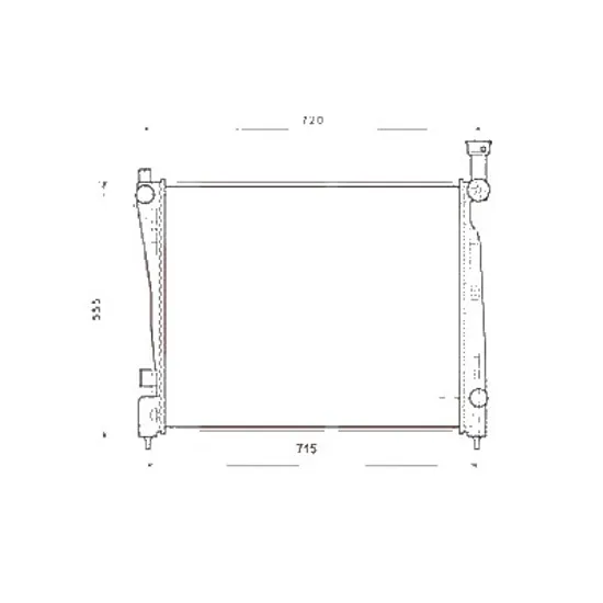 Radiator apa JEEP WRANGLER 3 2007->2016 3.6 V6 209KW 284CP , pentru motor ERB perioada 2011 2012,2013,2014,2015 2016