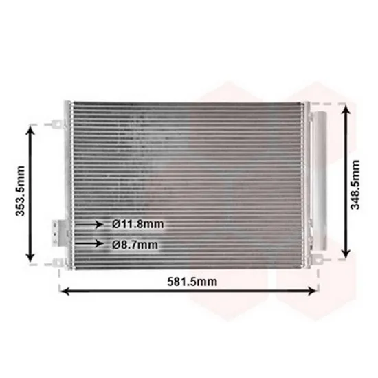Radiator Aer Conditionat FIAT 500 2007-> Radiator aer conditionat 0.9 dublu AIR TURBO 544x350x12 Perioada 2007 2008 2009 2010 2011 2012 2013 2014 2015 2016 2017 2018