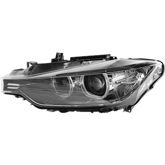 Far stanga BMW 3 F30 2011->2018 perioada 2011 2012 2013 2014 2015 2016 2017 2018 pana la an de fabricatie 2015, pentru vehicule cu lumini xenon, cu faza scurta, cu daylight, cu xenon, semnal transparent, cu semnal, cu bec D1S/H7,