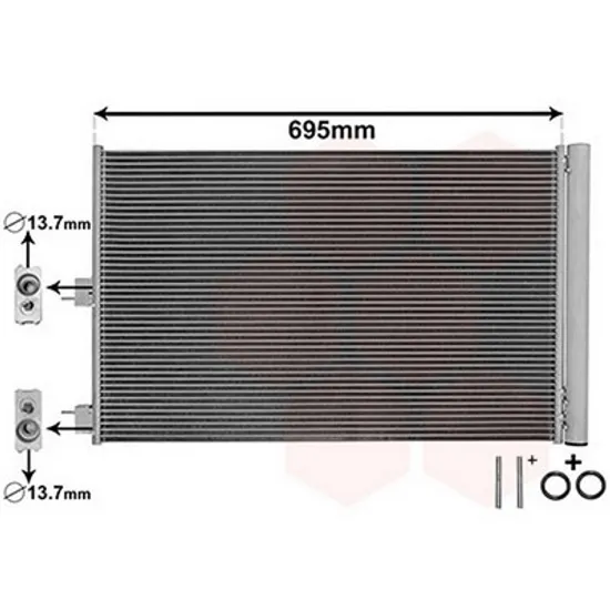 Radiator Aer Conditionat MERCEDES CLA C117 2013->2019 Radiator aer conditionat A 45 AMG 65x43x12 2013->2016 Perioada 2013 2014 2015 2016 2017 2018
