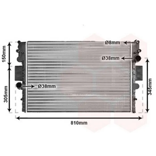 Radiator Motor IVECO DAILY 3 1999->2007 Radiator apa pentru 2,3 - 2,8D - TDi fara aer conditionat (65x45x32) Perioada 1999 2000 2001 2002 2003 2004 2005 2006