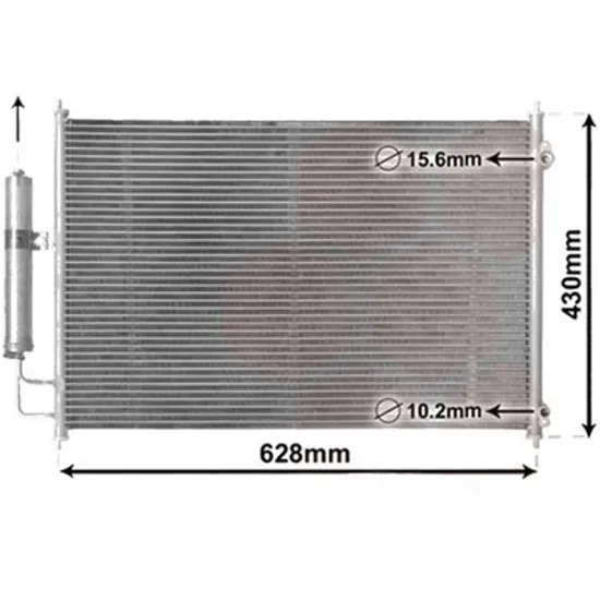 Radiator aer conditionat SEAT ATECA 2016-> 1.6 TDI 85KW 115CP , pentru motor DDYA, DGTE perioada 2016 2017,2018,2019,2020 2021