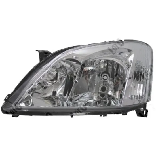 Far stanga TOYOTA COROLLA E12 2001->2007 perioada 2005 2006 cu motor reglaj, semnal transparent, cu reglaj, reglaj electric, pentru 3/5 usi, pentru 4 usi, cu bec H7/H7,