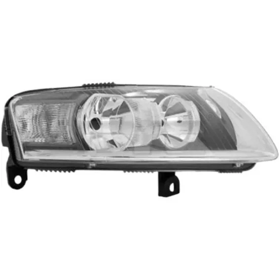 Far dreapta AUDI A6 C6 2004->2011 perioada 2004 2005 2006 2007 2008 pana la an de fabricatie 09/2008, fara motor reglaj, semnal transparent, cu reglaj electric, cu bec H7/H1