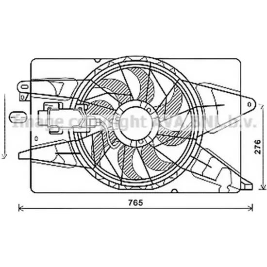 Ventilator motor JEEP CHEROKEE 2013-> pentru 3.2 V6, perioada 2013 2014 2015 2016 2017 2018