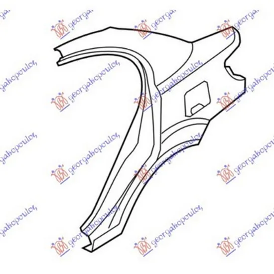 Aripa Spate KIA RIO 2005->2011 Aripa spate stanga pt 4 usi Perioada 2005 2006 2007 2008 2009 2010 2011
