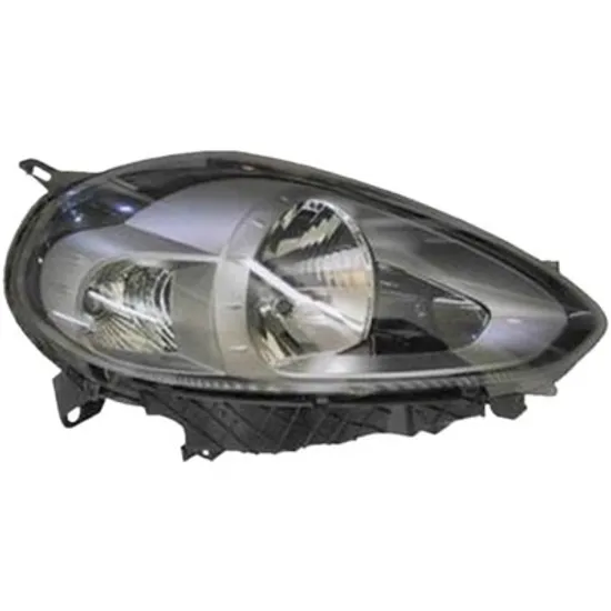 Far dreapta FIAT PUNTO EVO 199 2008-> perioada 2009 2010 2011 2012 cu motor reglaj, fumuriu, cu reglaj electric, cu lumina de zi, cu bec H4, pentru Sport/MyLife