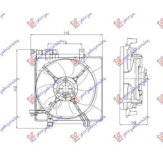 Ventilator Motor SUBARU IMPREZA 2007->2015 Electroventilator motor ASSY fara TURBO benzina Perioada 2008 2009 2010 2011 2012