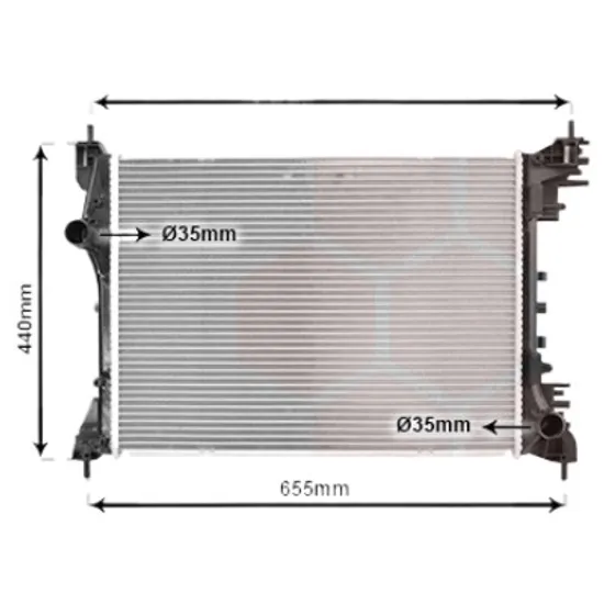 Radiator apa OPEL COMBO X12 2012-> pentru 1.4, perioada 2012 2013 2014 2015 2016 2017