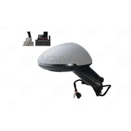 Oglinda PORSCHE MACAN 2014-> Oglinda exterioara (complet) electrica cu incalzire pentru vopsit cu rabatare electrica (cu semnal) (Heliomata) DREAPTA Perioada 2014 2015 2016 2017 2018 2019