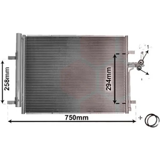 Radiator aer conditionat MERCEDES GLK-CLASS X204 2008->2015 300 4-matic 170KW 231CP , pentru motor M 272.948 perioada 2009 2010,2011,2012,2013,2014 2015