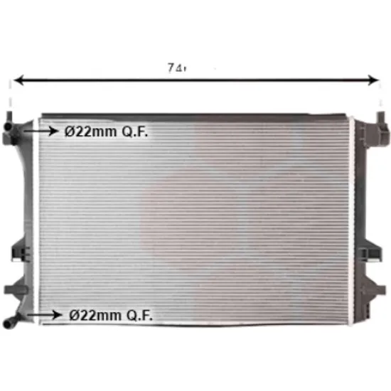 Radiator apa VW T-CROSS 2018-> pentru 1.0 TSi, perioada 2018 2019 2020 2021 2022 2023