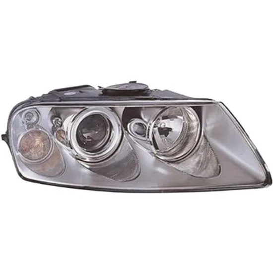 Far dreapta VW TOUAREG 2002->2010 perioada 2002 2003 2004 2005 2006 cu motor reglaj, semnal transparent, cu reglaj electric, cu bec H7, cu bec H9
