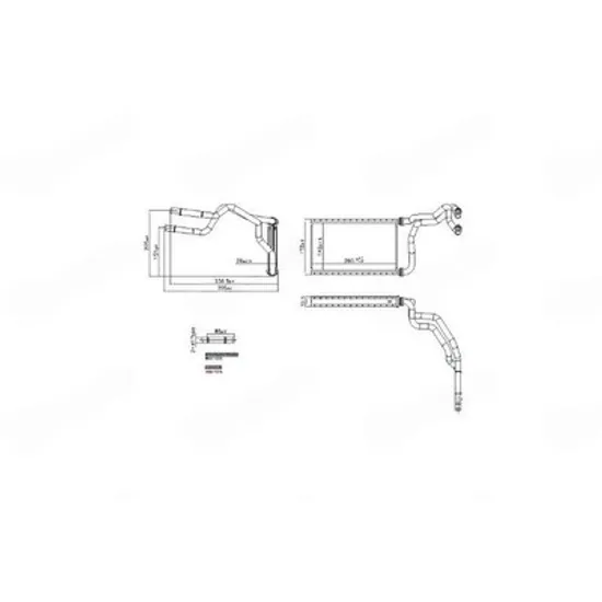 Radiator Incalzire MAZDA 3 BM 2013-> Calorifer (162x261x33) (NISSENS) Perioada 2013 2014 2015 2016