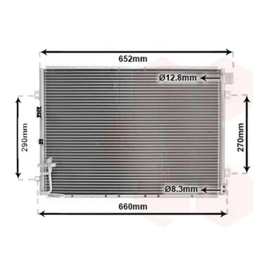 Radiator aer conditionat CITROEN BERLINGO B9 2008-> pentru 1.6 HDi 115 4x4, perioada 2012 2013 2014 2015 2016 2017